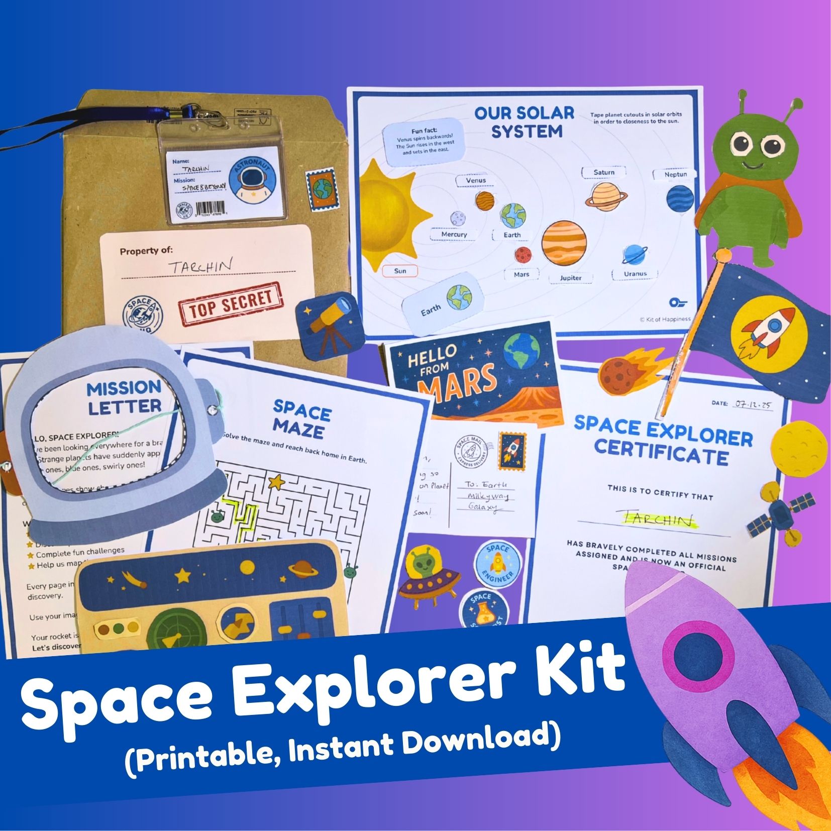 Space Explorer Kit (Printable Digital Download)